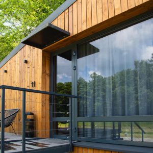 Fachada en madera de exterior