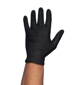 Guante desechable de Nitrilo Gentle HQ negro de Rubberex