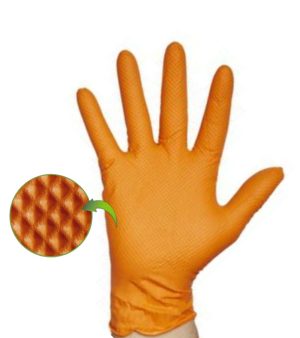 Guante de Nitrilo Rubberex Gentle Grip Naranja 8,5 Gr