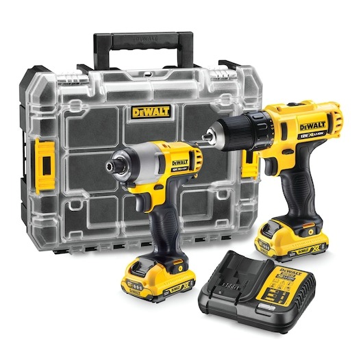 Conjunto de taladro y atornillador DeWalt DCK211D2T.