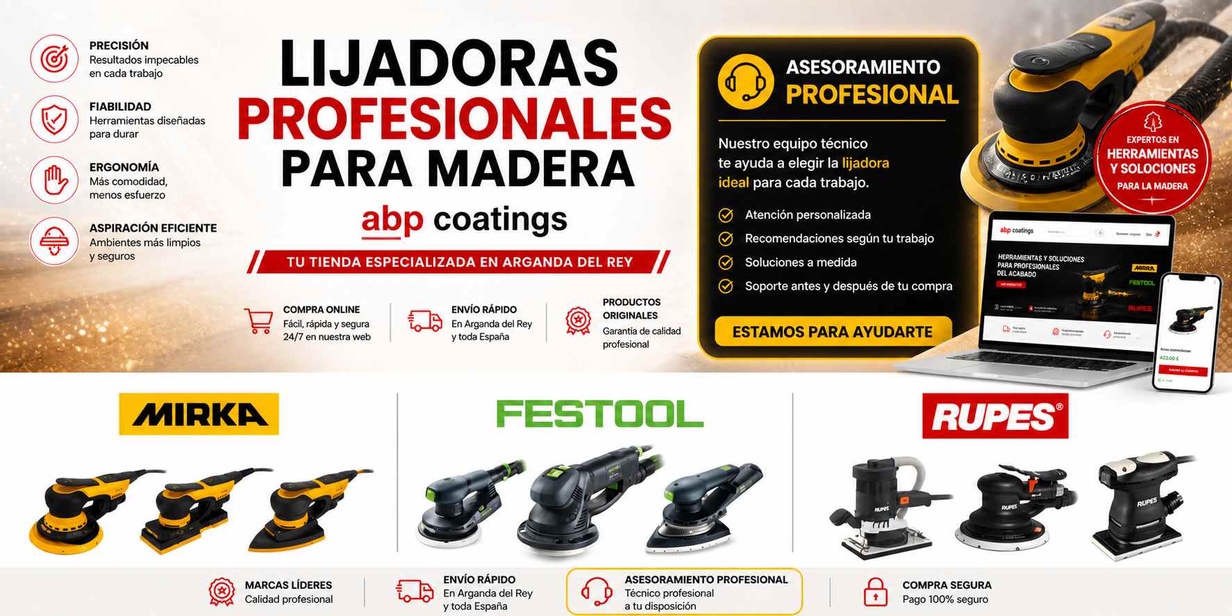 Comprar-lijadora-para-madera-en-Arganda-del-Rey-con-asesoramiento-profesional
