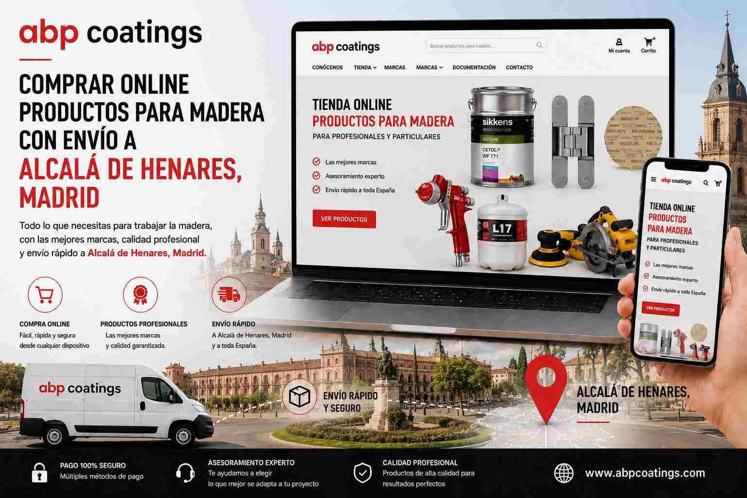 Comprar-online-productos-para-madera-con-envío-a-Alcala-de-Henares-Madrid