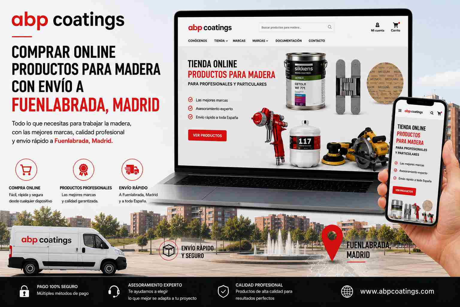 Comprar-online-productos-para-madera-con-envío-a-Fuenlabrada-Madrid