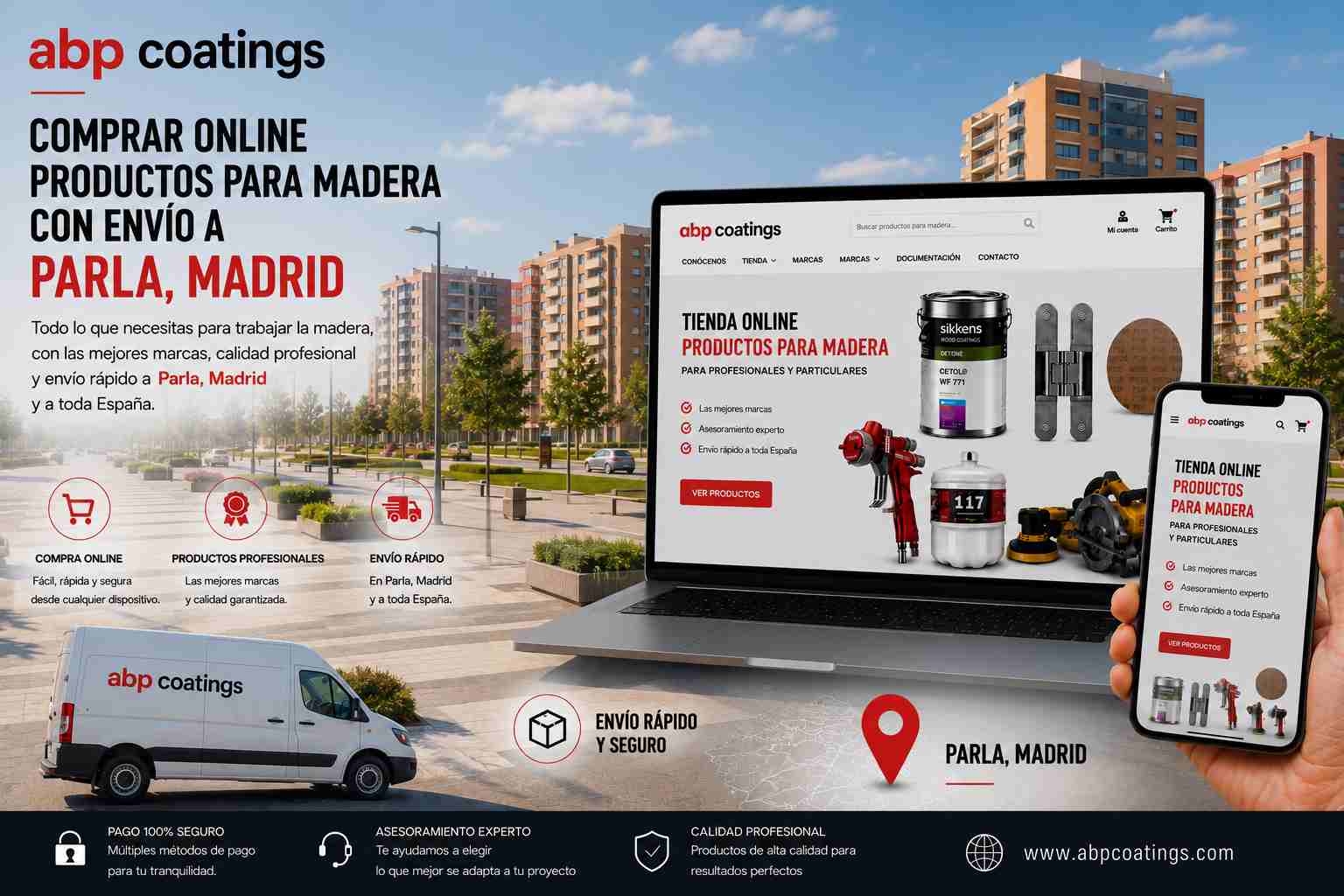 Comprar-online-productos-para-madera-con-envío-a-Parla-en-Madrid
