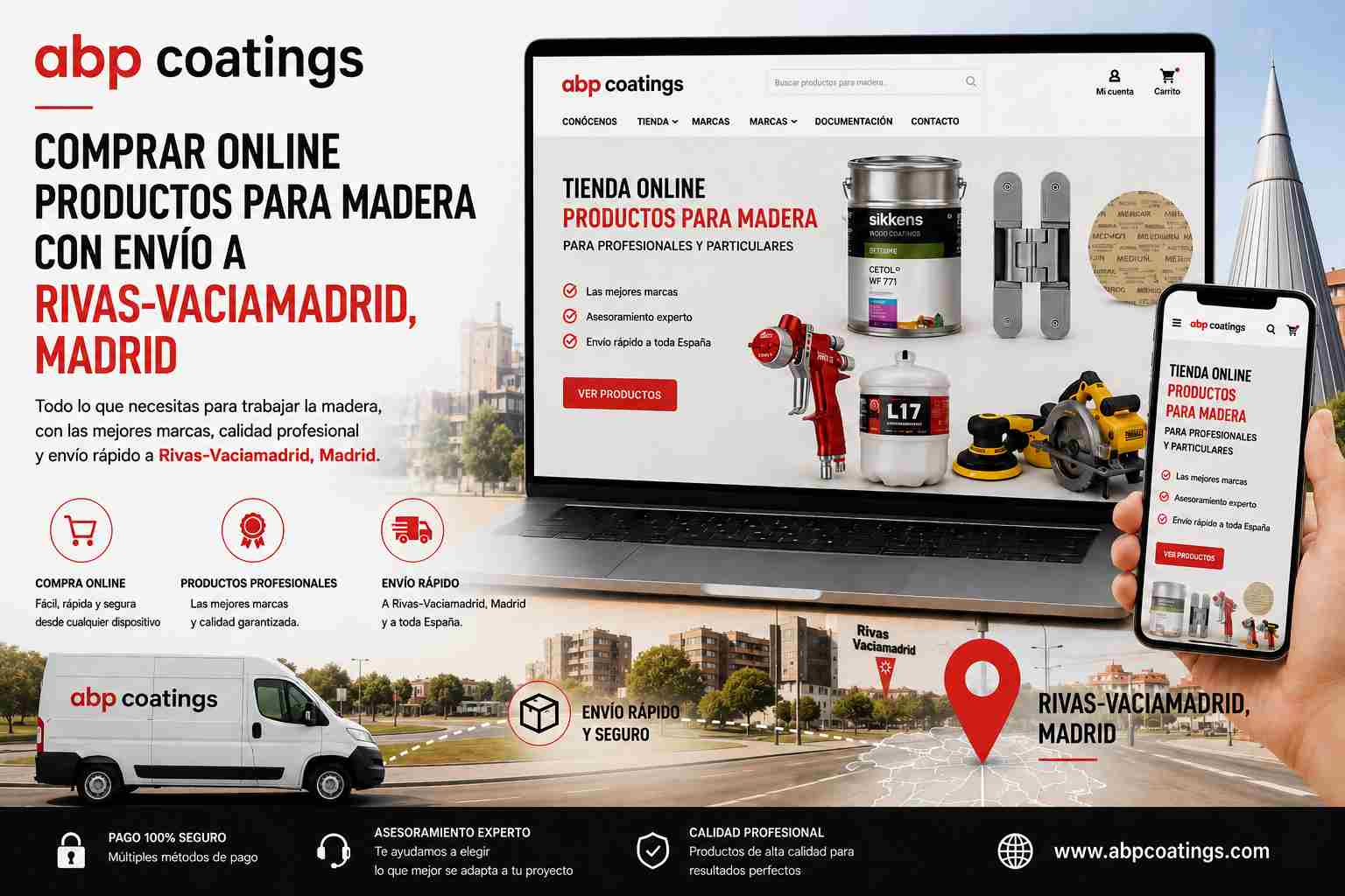 Comprar-online-productos-para-madera-con-envío-a-Rivas-Vaciamadrid-Madrid
