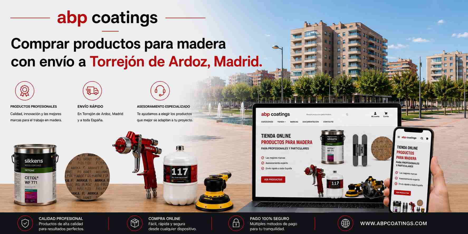 Comprar-online-productos-para-madera-con-envío-a-torrejon-de-ardoz-Madrid