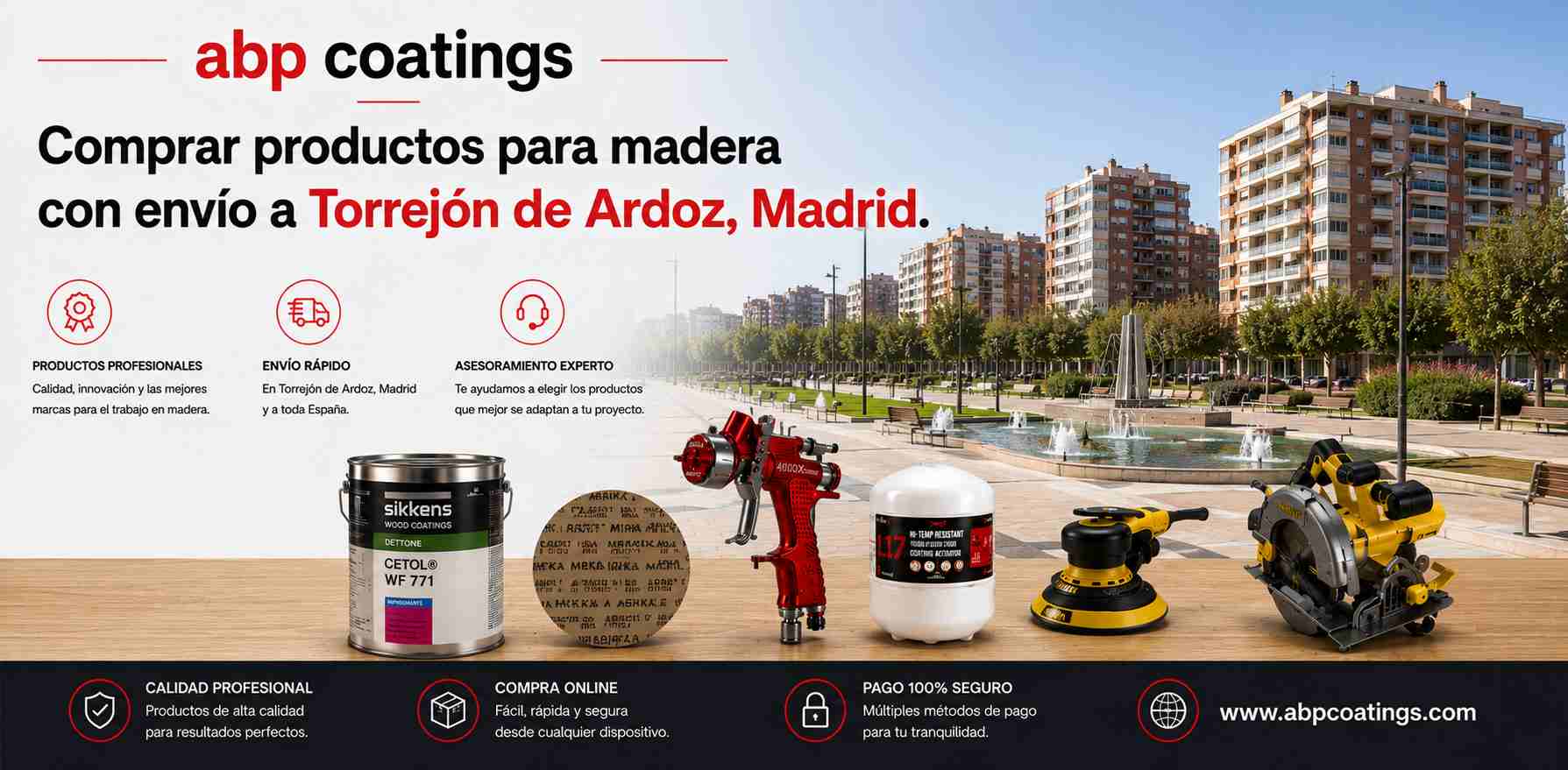 Comprar-productos-para-madera-con-envío-a-Torrejón-de Ardoz-en-Madrid