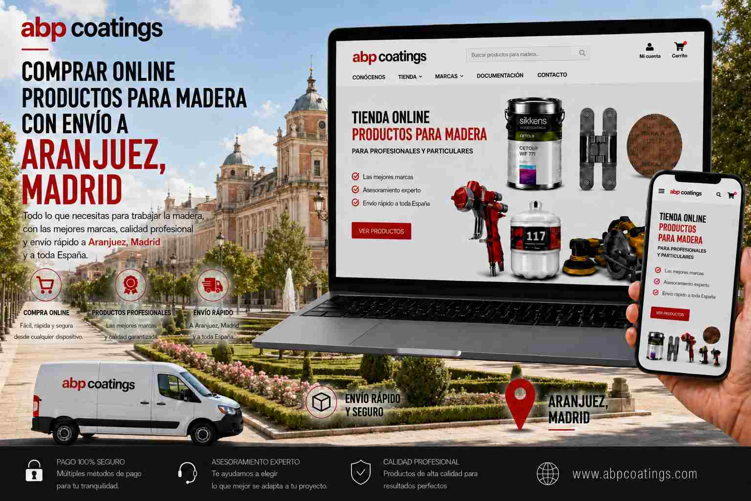 Comprar-online-productos-para-madera-con-envío-a-Aranjuez-en-Madrid