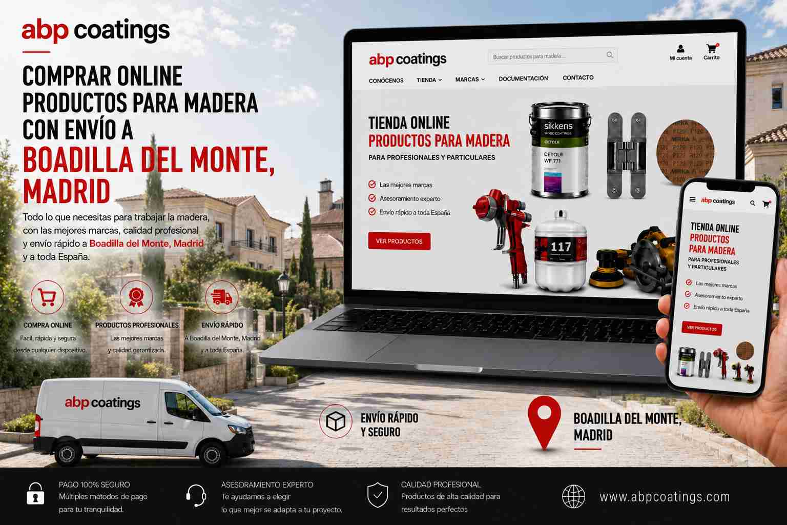 Comprar-online-productos-para-madera-con-envío-a-Boadilla-del-Monte-en-Madrid